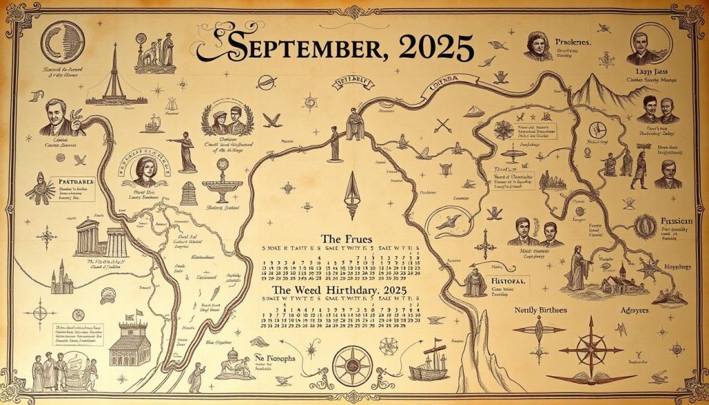 A detailed, beautifully rendered map of September 28, 2025, showcasing the historical events, notable birthdays, and daily horoscopes on that date. The map has a vintage, hand-drawn aesthetic, with intricate linework, warm sepia tones, and subtle textures. In the foreground, iconic figures and symbols representing the day's highlights are prominently displayed. The middle ground features a sprawling calendar layout, with decorative flourishes and elegant typography. The background depicts a sweeping, illustrated landscape, with subtle nods to the day's astrological significance. The overall composition conveys a sense of timelessness and attention to detail, perfectly suited to illustrate the section on the historical significance of September 28, 2025. A detailed, beautifully rendered map of September 28, 2025, showcasing the historical events, notable birthdays, and daily horoscopes on that date. The map has a vintage, hand-drawn aesthetic, with intricate linework, warm sepia tones, and subtle textures. In the foreground, iconic figures and symbols representing the day's highlights are prominently displayed. The middle ground features a sprawling calendar layout, with decorative flourishes and elegant typography. The background depicts a sweeping, illustrated landscape, with subtle nods to the day's astrological significance. The overall composition conveys a sense of timelessness and attention to detail, perfectly suited to illustrate the section on the historical significance of September 28, 2025.