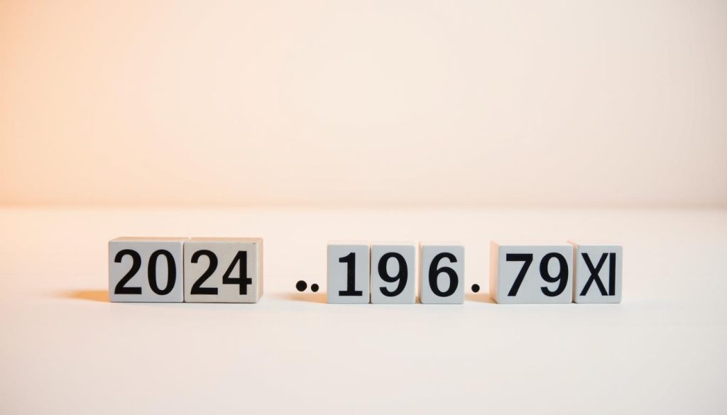 A crisp, clean composition showcasing different date formats on a minimalist background. In the foreground, a neatly arranged set of date stamps, each with a distinct style - Cyrillic, Latin, and Roman numerals, capturing the essence of the section title. The middle ground features a subtle grid pattern, hinting at the structured nature of date notation. The background is a neutral, soft-focus gradient, allowing the date formats to take center stage. Warm, even lighting illuminates the scene, creating a sense of clarity and precision. The overall mood is one of informative simplicity, reflecting the goal of illustrating proper date writing conventions.