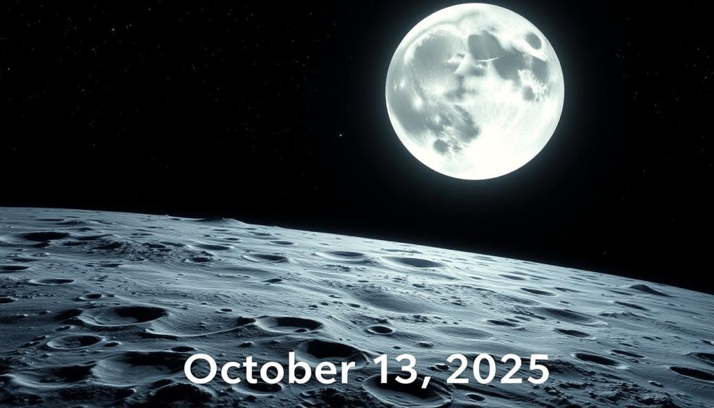 A serene and ethereal lunar landscape, bathed in a soft, silver glow. The craters and ridges of the moon's surface are rendered in intricate detail, creating a mesmerizing and contemplative atmosphere. The sky is a deep, velvety black, dotted with twinkling stars that cast a magical shimmer across the lunar scene. The lighting is natural and directional, creating subtle shadows and highlights that accentuate the moon's topography. The camera angle is positioned to capture the grandeur and scale of the lunar parameters, giving the viewer a sense of awe and wonder. This image evokes a timeless and timeless quality, perfectly suited to illustrate the key facts and historical significance of the date October 13, 2025. A serene and ethereal lunar landscape, bathed in a soft, silver glow. The craters and ridges of the moon's surface are rendered in intricate detail, creating a mesmerizing and contemplative atmosphere. The sky is a deep, velvety black, dotted with twinkling stars that cast a magical shimmer across the lunar scene. The lighting is natural and directional, creating subtle shadows and highlights that accentuate the moon's topography. The camera angle is positioned to capture the grandeur and scale of the lunar parameters, giving the viewer a sense of awe and wonder. This image evokes a timeless and timeless quality, perfectly suited to illustrate the key facts and historical significance of the date October 13, 2025.
