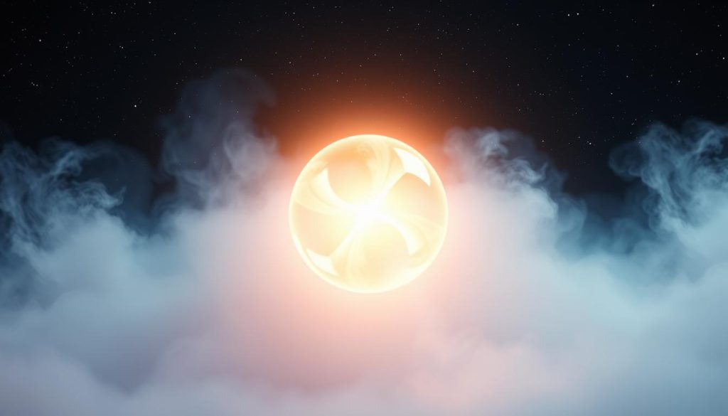 A serene, mystical depiction of "удачу" (luck) against a soft, ethereal backdrop. In the foreground, a glowing, translucent sphere of light hovers, its radiance casting a warm, otherworldly glow. Swirling mists and atmospheric hues of blues and purples form the middle ground, suggesting a sense of mystery and the unseen. In the background, a starry night sky twinkles, adding a sense of timelessness and the vastness of the cosmos. The overall mood is one of tranquility, contemplation, and the embrace of fortune and good luck. Soft, diffused lighting illuminates the scene, creating a serene and mystical ambiance. Photographed with a wide-angle lens to capture the expansive, dreamlike quality of the image. A serene, mystical depiction of "удачу" (luck) against a soft, ethereal backdrop. In the foreground, a glowing, translucent sphere of light hovers, its radiance casting a warm, otherworldly glow. Swirling mists and atmospheric hues of blues and purples form the middle ground, suggesting a sense of mystery and the unseen. In the background, a starry night sky twinkles, adding a sense of timelessness and the vastness of the cosmos. The overall mood is one of tranquility, contemplation, and the embrace of fortune and good luck. Soft, diffused lighting illuminates the scene, creating a serene and mystical ambiance. Photographed with a wide-angle lens to capture the expansive, dreamlike quality of the image.