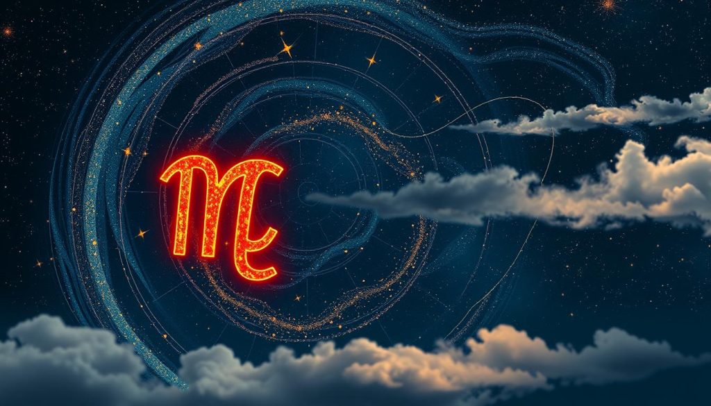 A detailed, astrologically-themed illustration of a horoscope symbol against a starry night sky. In the foreground, a glowing, stylized zodiac symbol hovers, rendered in rich, vibrant colors. The middle ground features a swirling celestial backdrop of glittering stars, planets, and cosmic energy fields. In the background, a deep, inky night sky sets the scene, with wispy clouds drifting across the expanse. The lighting is dramatic, with a soft, otherworldly glow emanating from the horoscope icon. The overall mood is mystical, contemplative, and evocative of the predictive nature of astrological forecasts. A detailed, astrologically-themed illustration of a horoscope symbol against a starry night sky. In the foreground, a glowing, stylized zodiac symbol hovers, rendered in rich, vibrant colors. The middle ground features a swirling celestial backdrop of glittering stars, planets, and cosmic energy fields. In the background, a deep, inky night sky sets the scene, with wispy clouds drifting across the expanse. The lighting is dramatic, with a soft, otherworldly glow emanating from the horoscope icon. The overall mood is mystical, contemplative, and evocative of the predictive nature of astrological forecasts.