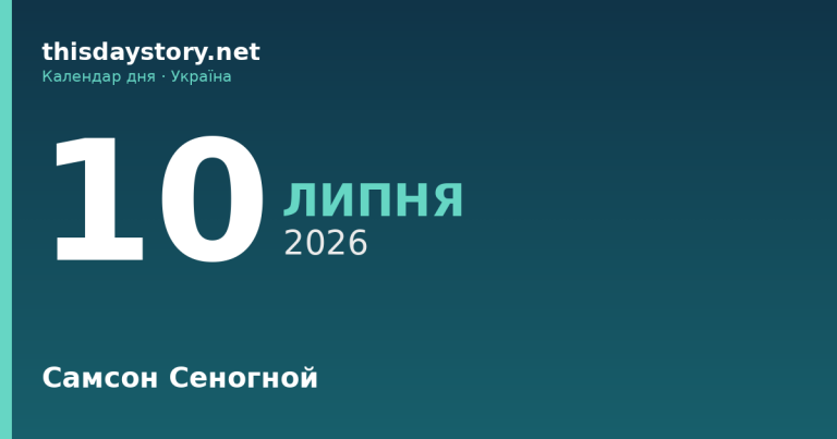 10 липня — яке свято, події в історії, іменини