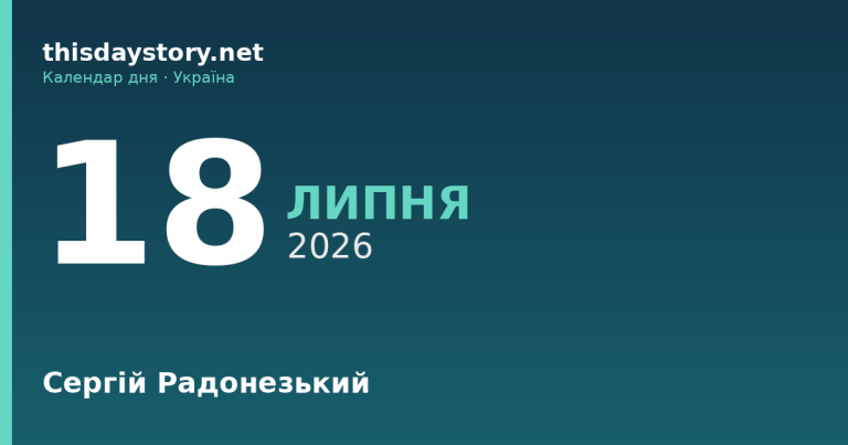 18 липня — яке свято, події в історії, іменини