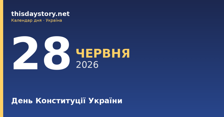 28 червня — День Конституції України